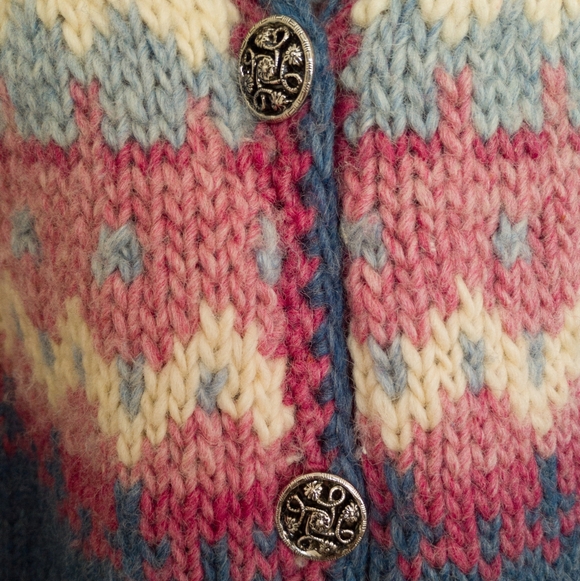 Vintage Tundra Button Down Fair Isle Cardigan Size Medium - Picture 4 of 8